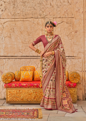 Royal Patola Saree with Dew Drop & Stud Work