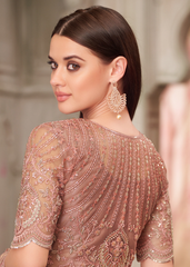 Golden Shimmer Satin Silk Saree with Embroidered Jacket Blouse