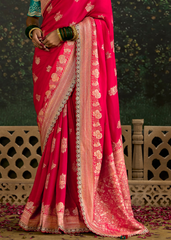 Maroon Velvet Saree with Teal Embroidered Blouse