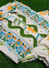 Yellow & Green Floral Cotton Coord Set