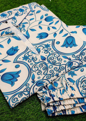 Blue & White Floral Cotton Coord Set