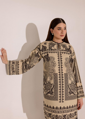 Beige & Black Digital Printed Coord Set